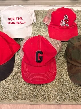 Lot of 5 (Five) UGA/Georgia Hats